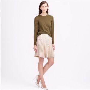 J. Crew Cream Pleated Skirt